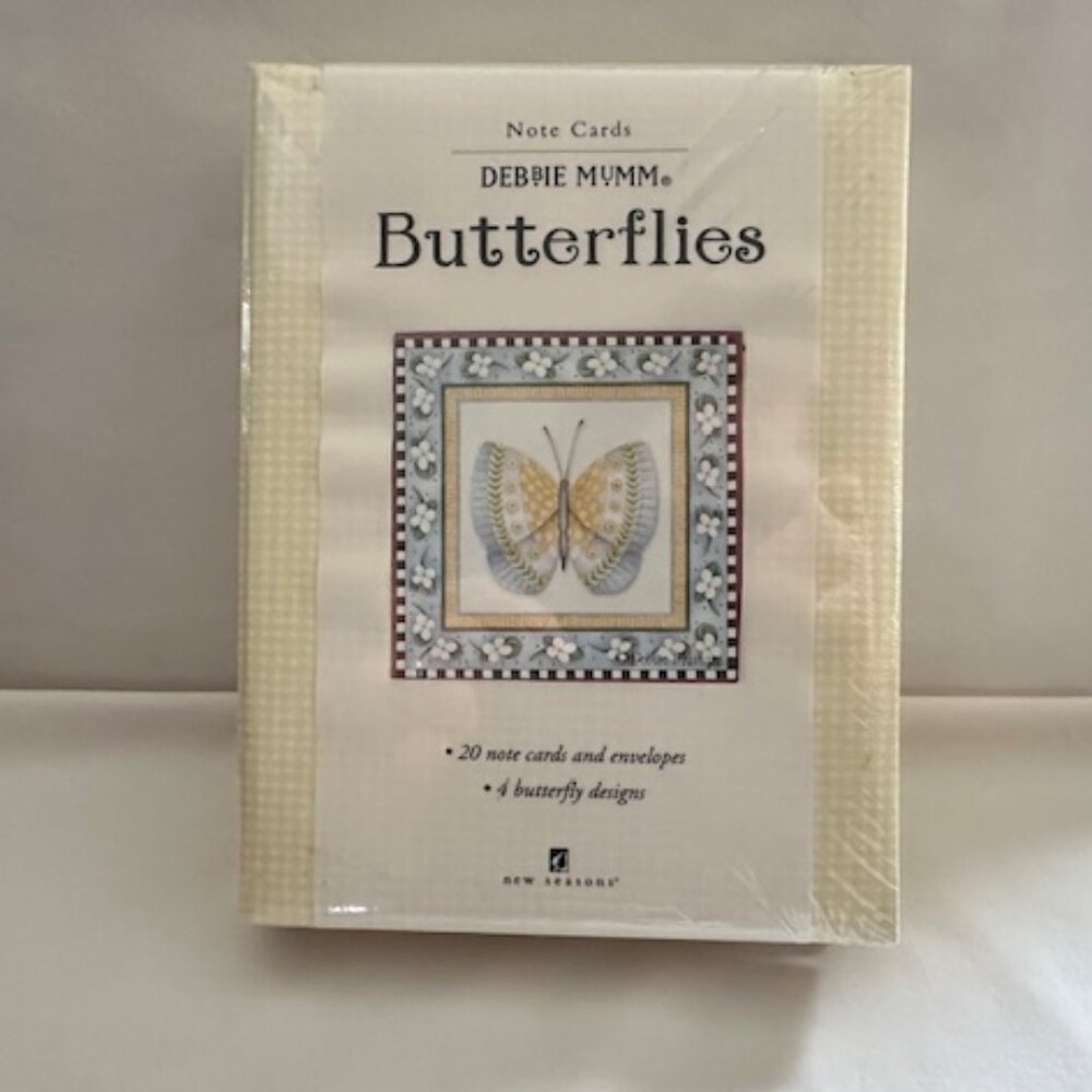 Debbie Mumm Butterflies Note Card Stationary Set